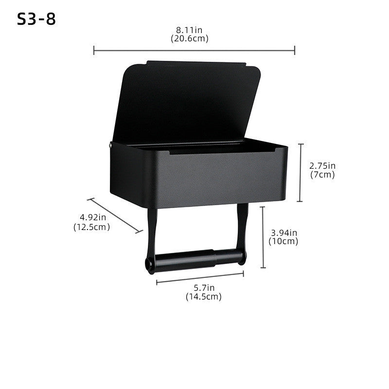 Stainless Steel Bathroom Toilet Punch Free Tissue Box