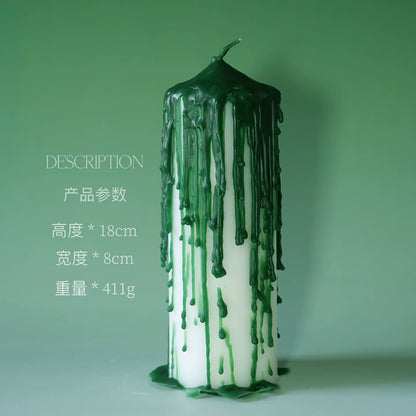 Lavender Scented Candle, Art Candle, Dark Green, Home Decoration, Birthday Gift.High-Grade Craft Candle. Refined Soy Wax. Green