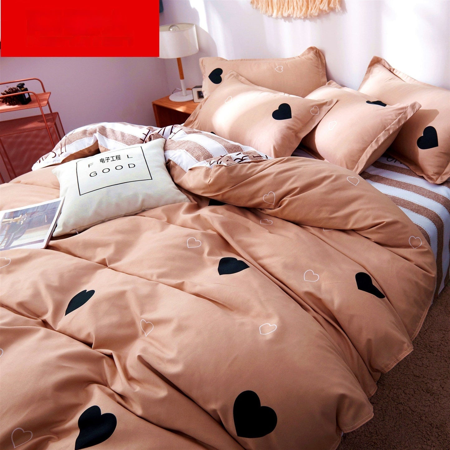 Skin-friendly Bed Four-piece Quilt Cover Bed Sheet