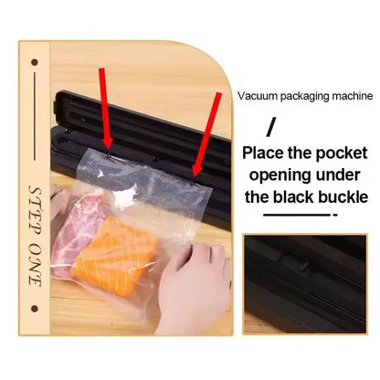 Automatic Packaging Machine Food Vacuum Sealing Machine Portable Household Vacuum Food Sealing Kitchen Helper 220V
