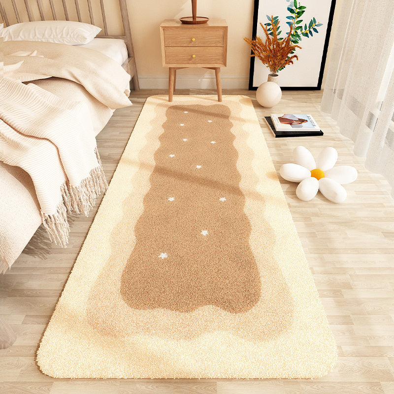 Yellow Carpet Bedroom Bed Imitation Cashmere Master Bed Front