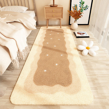 Yellow Carpet Bedroom Bed Imitation Cashmere Master Bed Front