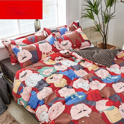 Skin-friendly Bed Four-piece Quilt Cover Bed Sheet