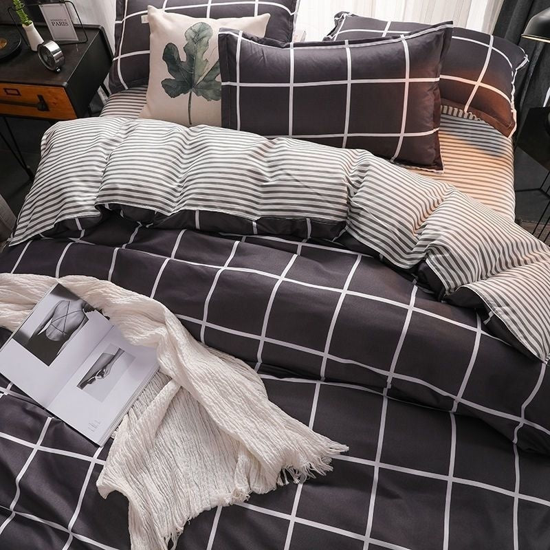 Skin-friendly Bed Four-piece Quilt Cover Bed Sheet