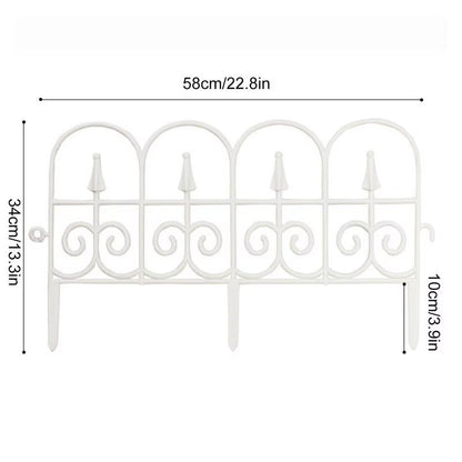 Large Decorative Garden Fence Outdoor Coated Metal Rustproof Landscape Wrought Iron Wire Border Folding Patio Bendable Fence
