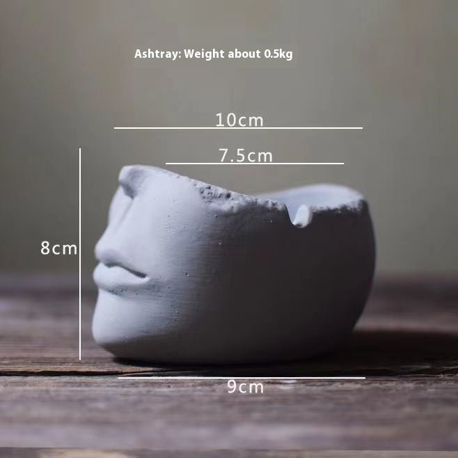 Creative Home Living Room Art Cement Ashtray