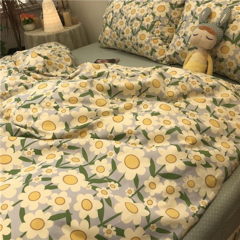 Skin-friendly Bed Four-piece Quilt Cover Bed Sheet
