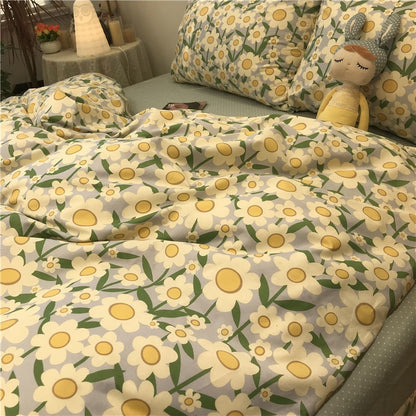 Skin-friendly Bed Four-piece Quilt Cover Bed Sheet