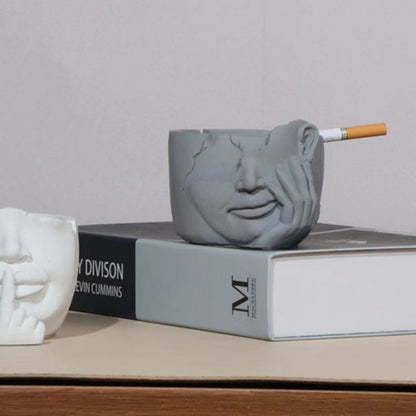 Creative Home Living Room Art Cement Ashtray