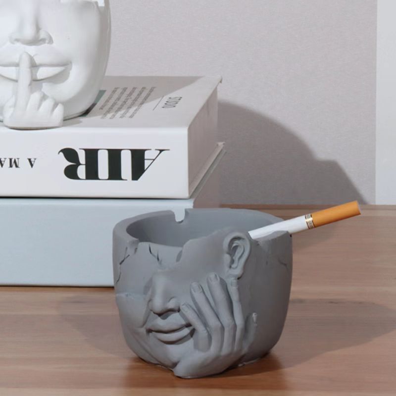 Creative Home Living Room Art Cement Ashtray