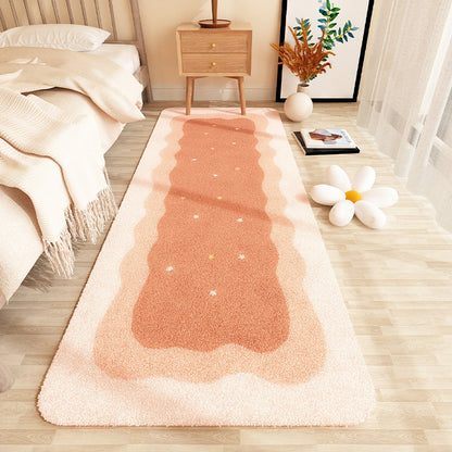 Yellow Carpet Bedroom Bed Imitation Cashmere Master Bed Front