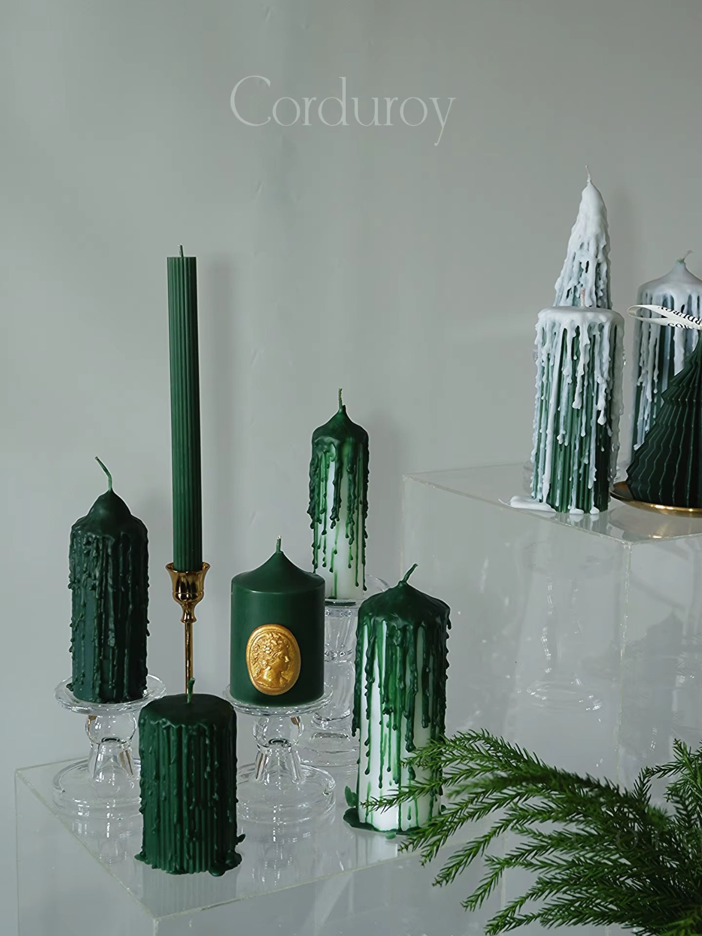 Lavender Scented Candle, Art Candle, Dark Green, Home Decoration, Birthday Gift.High-Grade Craft Candle. Refined Soy Wax. Green