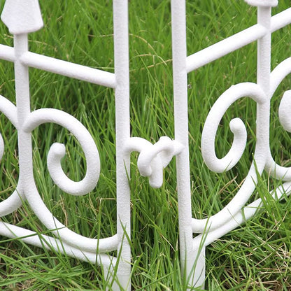 Large Decorative Garden Fence Outdoor Coated Metal Rustproof Landscape Wrought Iron Wire Border Folding Patio Bendable Fence