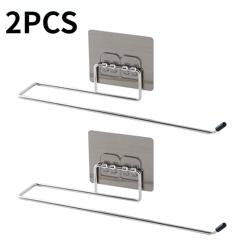 4/1PCS Kitchen Paper Holder Towel Storage Hook Toilet Paper Holder Towel Stand Storage Rack Tissue Holder Bathroom Organizer