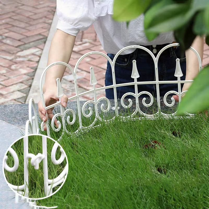 Large Decorative Garden Fence Outdoor Coated Metal Rustproof Landscape Wrought Iron Wire Border Folding Patio Bendable Fence