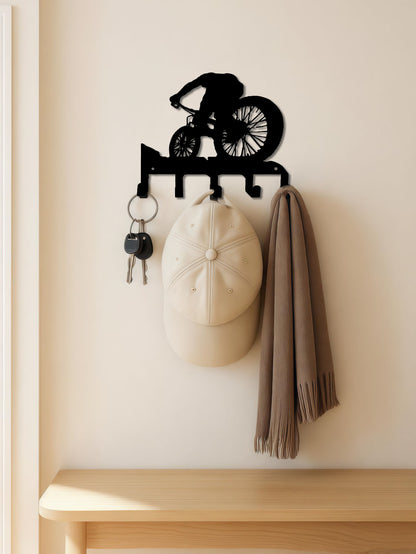 Elegant Metal Wall Art W Coat Hook - Functional Decor For Living Room Bedroom