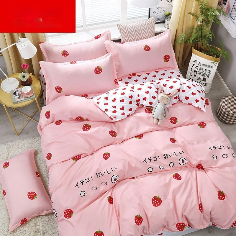 Skin-friendly Bed Four-piece Quilt Cover Bed Sheet