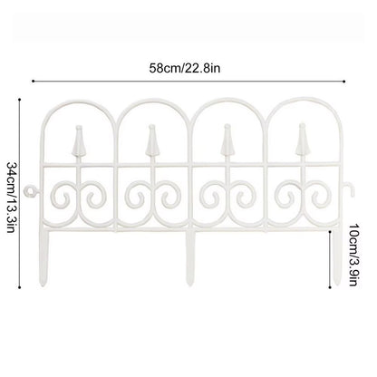 Large Decorative Garden Fence Outdoor Coated Metal Rustproof Landscape Wrought Iron Wire Border Folding Patio Bendable Fence