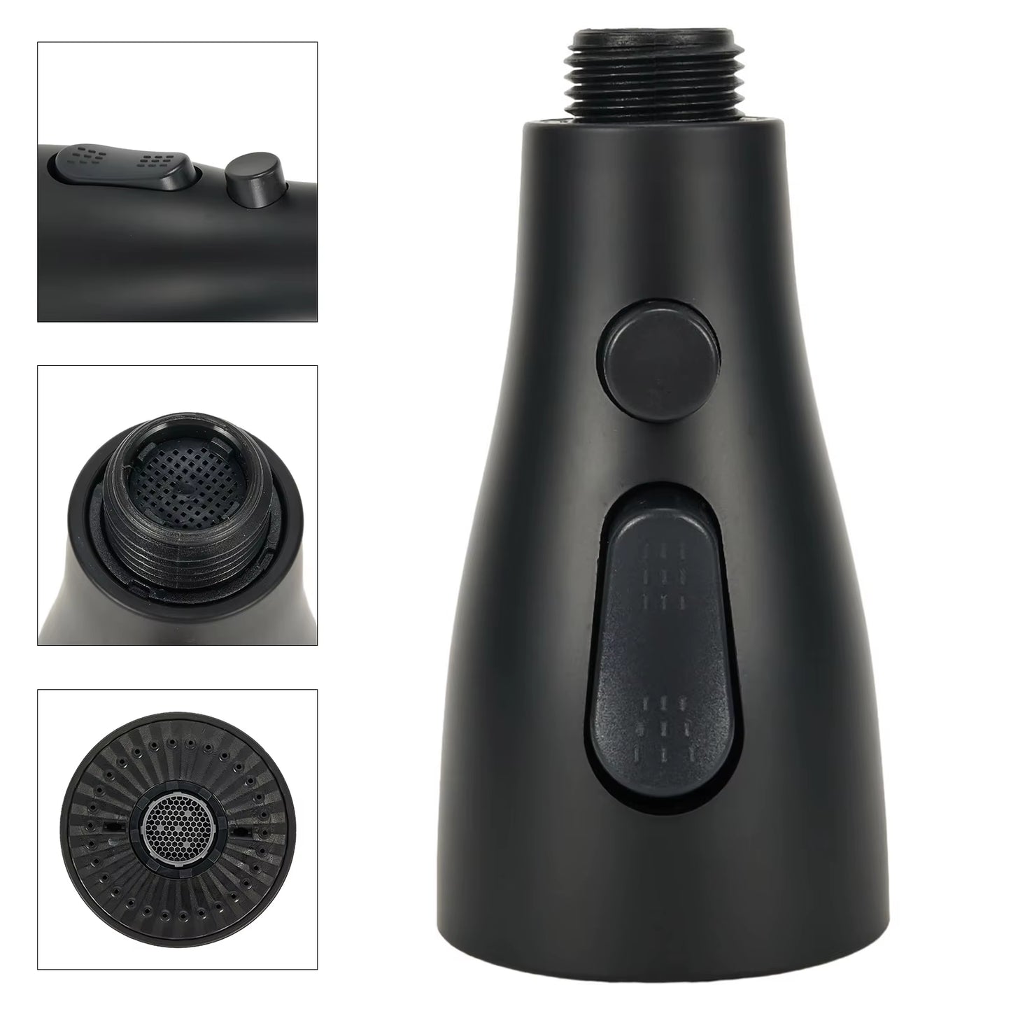 Kitchen Pull Out Faucet Sprayer Nozzle 3 Modes ABS Water Saving Bathroom Basin Sink Shower Spray Head for 1/2" Connection