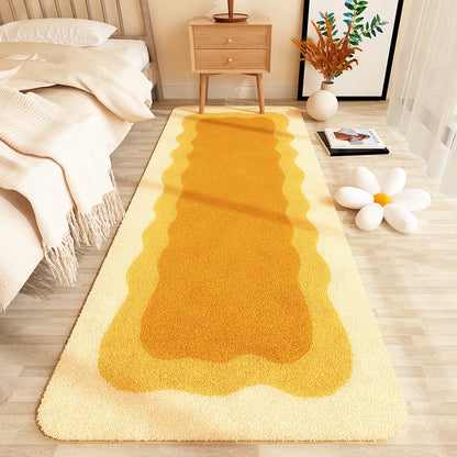 Yellow Carpet Bedroom Bed Imitation Cashmere Master Bed Front