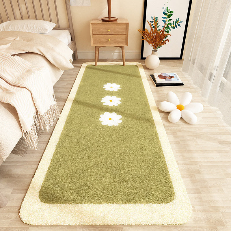 Yellow Carpet Bedroom Bed Imitation Cashmere Master Bed Front