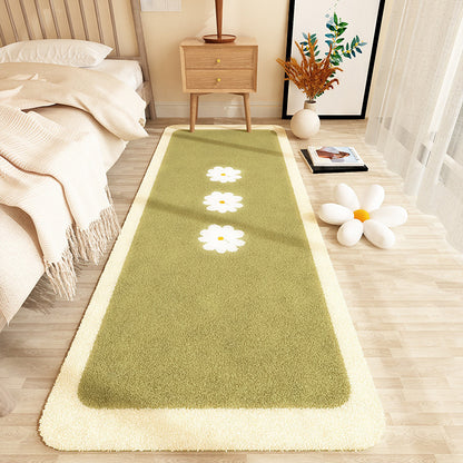 Yellow Carpet Bedroom Bed Imitation Cashmere Master Bed Front