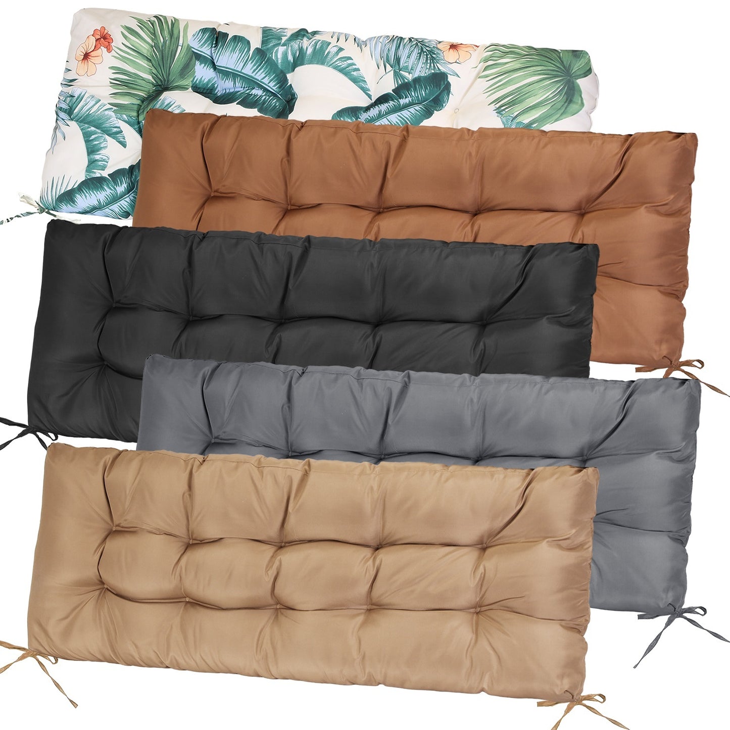 “1Pc Bench Seat Cushion, Indoor/Outdoor, Water-Resistant Options, 8cm/10cm, 51x20in”