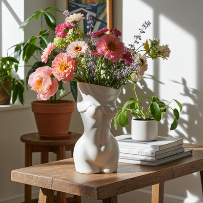 Decorative Utensils, Artist's Home, Living Room, Flower Arrangement, Female Body Art, Vase